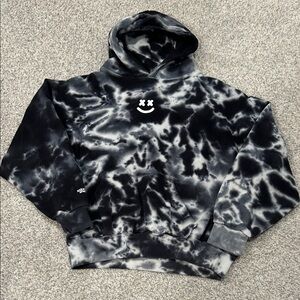 Barstool Black and Gray Tie-Dye Women’s Hoodie